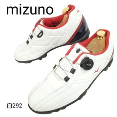 ミズノ　美品　ゴルフシューズ　ボアクロージャー　レザー　25.5cm