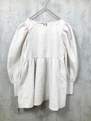 新品 prose verse プロスヴェール 袖パプ フラワージャガードペプラム ブラウス シャツ sizeL/アイボリー ■◇ レディース