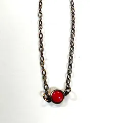 【訳あり】新品未使用 パワーストーンブレスレット 天然石 珊瑚 シンプル ワンポイント 28220811-04