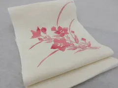 P42516　夏物　麻混　八寸　夏　名古屋帯　未仕立て　新古品　反物　ｋ
