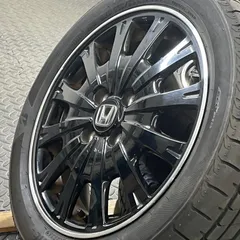 23/24年製 165/55R15 ブリヂストン ニューノ ホンダ純正アルミ 希少 SSブラックスタイル P JF1 JF3 N-BOX N-WGN 夏タイヤ 4本【1497Y】のサムネイル