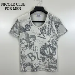 NICOLE CLUB FOR MEN 00s y2k archive baroque stretch Tee 46 ニコルクラブフォーメン 総柄 プリント ストレッチ Tシャツ 平成 お兄系 レアのサムネイル