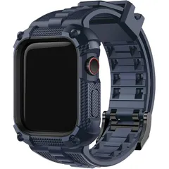 【新品】 コンパチブル Apple Watch バンド44mm 45mm iWatch シリーズ 9/8/7/6/5/4/SE3/SE2/SEに対応 アップルウォッチ フルカバー 一体型 バンパーケース付き 滑り止め 耐久性 落下防止 衝撃吸収 工事 スポ 1