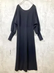 FREE'S MART フリーズ マート ボリュームスリーブ バックレースアップロングニット ワンピース sizeF/黒 ■■ レディース