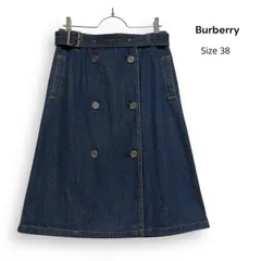 M26179/ Burberry London バーバリー ロンドン ノバチェック デニム ベルト付き スカート サイズ38