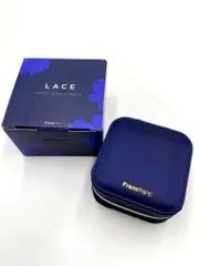 美品 Francfranc フランフラン LACE サテン 指輪 アクセサリー ポーチ 収納 ジュエリーボックス 紺 ■■ レディースのサムネイル