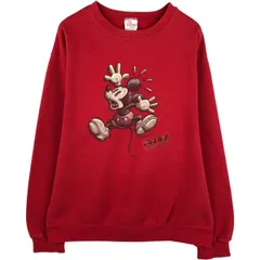 古着 90年代 Disney store MICKEY MOUSE ミッキーマウス キャラクタースウェットシャツ トレーナー メンズL相当 ヴィンテージ/eaa635400