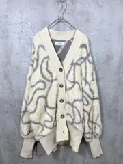 ADAM ET ROPE' アダムエロペ オーバーサイズ フェザーヤーン カーディガン sizeF/生成り ■■◎レディース