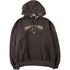 古着 ハーレーダビッドソン Harley-Davidson ドクロ柄 スカル柄 アドバタイジング スウェットプルオーバーパーカー メンズL相当/eaa635509