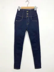 Heather ヘザー ISKO ストレッチ ハイウエスト スキニー デニムパンツ sizeXS/青 ■■ レディース