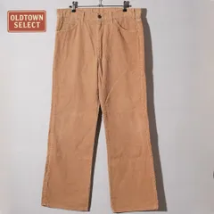 70s ブルーバックル BLUE BUCKLE コーデュロイ フレア パンツ W34 L32 ベージュ ヴィンテージ Vintage 42TALON タロンジッパー ブーツカット ワイド 古着 H602のサムネイル