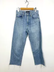 AZUL BY MOUSSY アズールバイマウジー ストレートカットオフ デニムパンツ sizeS/水色  ■■ レディース