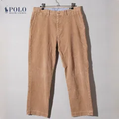 ポロラルフローレン POLO RALPH LAUREN コーデュロイ パンツ W33 L30 ベージュ ワイドシルエット アメカジ ストリート 00s ポロチノ POLO CHINO 古着 H604のサムネイル