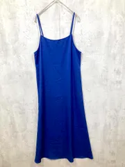 美品 FRAMeWORK フレームワーク バックサテン キャミソール ワンピース size36/青  ■■ レディース