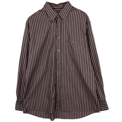 古着 ラコステ LACOSTE ストライプ柄 長袖 ボタンダウンストライプシャツ メンズXL相当/eaa636002