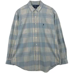 古着 ラルフローレン Ralph Lauren BLAKE 長袖 ボタンダウンチェックシャツ メンズXL相当/eaa634836