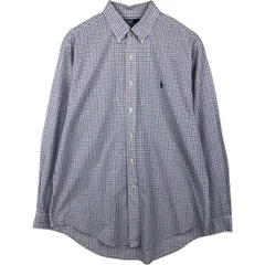 古着 ラルフローレン POLO by Ralph Lauren YARMOUTH 長袖 ボタンダウンチェックシャツ メンズL相当/eaa634844