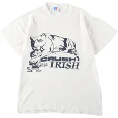 古着 80年代 ラッセル Russell FIGHTIN' IRISH ノートルダム大学 ファイティングアイリッシュ カレッジTシャツ レディースM相当/eaa635828のサムネイル
