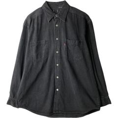 Levis リーバイス デニムシャツ 胸ポケ 古着 90s L 黒 20297 - メルカリ