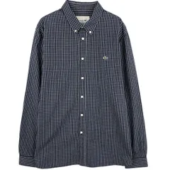 古着 ラコステ LACOSTE 長袖 ボタンダウンチェックシャツ メンズXL相当/eaa636008