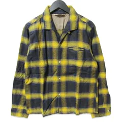 JELADO ジェラード Vincent Shirt SG13102 長袖シャツ ネルシャツ イタリアンカラー イエロー×ネイビー ブルーラグーン M 27113352のサムネイル