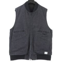 Evisen MICROFLEECE DENIM REVERSIBLE VEST - メルカリ