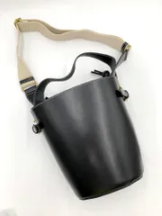 ZARA ザラ フェイクレザー キャンバス バケツ ハンドバッグ 2way ショルダー バッグ 黒 ■■ レディース