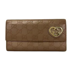 GUCCI(グッチ) 長財布 ラブリー 251861 ベージュブラウン レザー