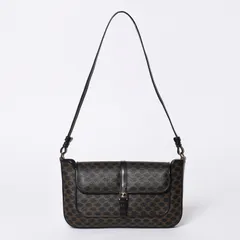 CELINE セリーヌ Shoulder Bag ショルダーバッグ Black ブラック Brown ブラウン MC01/1 美品 中古 4a000132