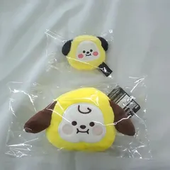 【新品・未開封】BT21 チミー CHIMMY フェイスポーチ ぬいぐるみ ナムコ限定 非売品 おまけ付き　B-24