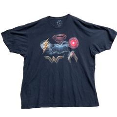 저스티스 리그 남성 탑스 블랙 2XL T 셔츠 프린트 [3779]