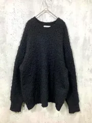 Discoat ディスコート ユニセックス 畦 シャギー ビッグ 長袖 ニット セーター sizeF/黒 ◆■レディース