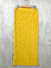 美品 JOURNAL STANDARD ジャーナルスタンダード Iライン ジャガードタイト スカート 黄  ■■ レディース