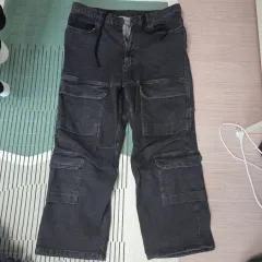 ビームス ブラック ワイド デニム パンツ