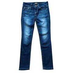 MOUSSY ローライズ スキニーデニム 濃紺 インディゴ サイズ24 レディースXS マウジー