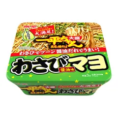 明星食品 一平ちゃん夜店の焼そば大盛 わさびマヨ醤油 12個のサムネイル