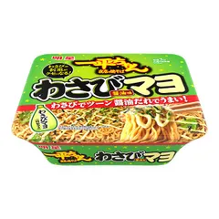 明星食品 一平ちゃん夜店の焼そば わさびマヨ醤油味 12個のサムネイル