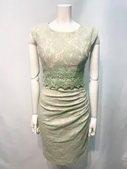 2661 Vanessa Heart ヴァネッサハート キャバクラ ドレス 総レース シースルー ノースリーブ タイト ミディ フラワー キャバドレス S