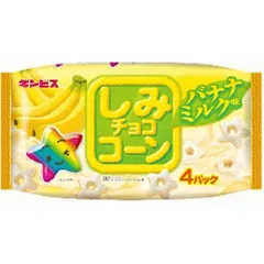 ギンビス しみチョココーン バナナミルク味 4パック×12袋のサムネイル