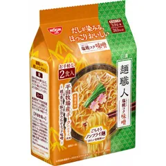 日清 麺職人 塩糀コク味噌 2食パック×9袋のサムネイル