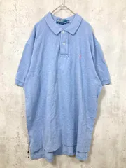 Polo By Ralph Lauren ポロ バイ ラルフローレン ワンポイント刺繍 半袖 ポロシャツ sizeXL/青  ■■メンズ