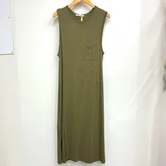 【ティーアレキサンダーワン T ALEXANDER WANG】レーヨンワンピース　カットソーワンピース XS カーキのサムネイル