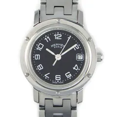 エルメス HERMES 腕時計 クリッパー CL4.210 ブラック文字盤 デイト SS クオーツアナログ 【中古】のサムネイル