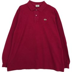 フレラコ 美品 80s レアカラー 長袖 ポロシャツ 5 L レンガ色 ブラウン