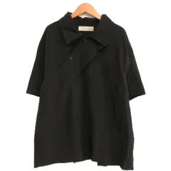 ヌルス NULLUS 美品 25SS Seersucker Polo SS シャツ 半袖 2 黒 