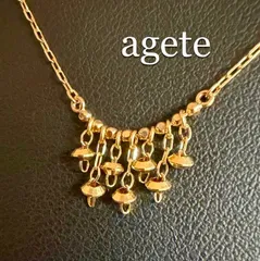 揺れる♪agete◆K10/K18YG*ネックレス*アガット