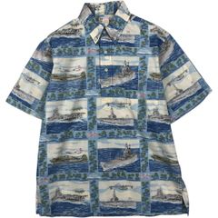 ヴィンテージ 半袖 ポロシャツ 魚 フィッシング カジキ柄 リンガー 90s