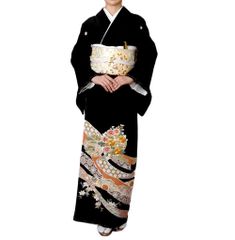 訪問着 フルセット6点サイズM〜L手描き 刺繍 横段花文 金彩 正絹