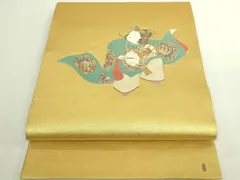 平和屋着物○極上 加賀友禅の巨匠 初代 由水十久 太鼓柄袋帯 一鼓 本