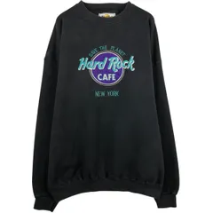 古着 HARD ROCK CAFE ハードロックカフェ アドバタイジング スウェットシャツ トレーナー USA製 メンズXL相当/eaa635085